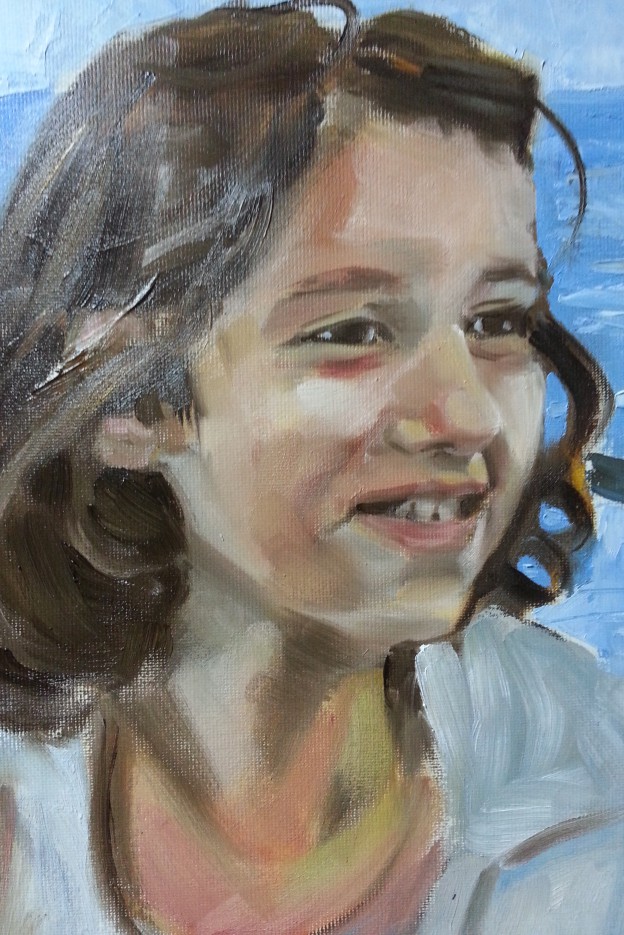 Oil Sketch On Paper – A Portrait Of My Daughter