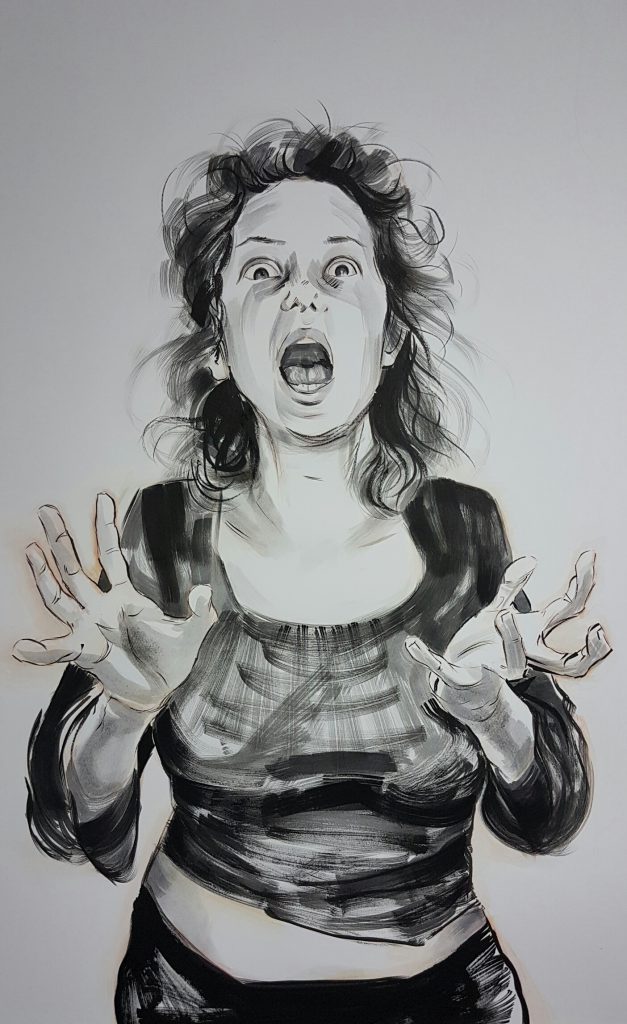 "Scream" Ink by Maria Tomczak